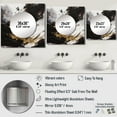 thumbnail image 4 of Designart "Stream Joy Abstract Gold Black White III" Abstract Painting Square Mirror Wall Decor Modern - Large Gold Square Bathroom Mirror - Square Printed Wall Mirror Art, 4 of 5