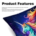 thumbnail image 2 of Robot Unicorn Attack Stylish Velvet Throw Pillow Covers Set of 2 with Unique Patterns for Bed Pillow - 16x16, 18x18, 20x20 Inches for Various Occasions, 2 of 6