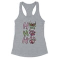 thumbnail image 1 of Puppy Ho Ho Ho Tank Top Fitted Racerback Women's 2X-Large Heather Grey, 1 of 5