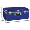 thumbnail image 6 of Seward Trunk College Dorm and Camp Storage Footlocker Trunk, Blue, 30-Inch (SWD5120-40), 6 of 6