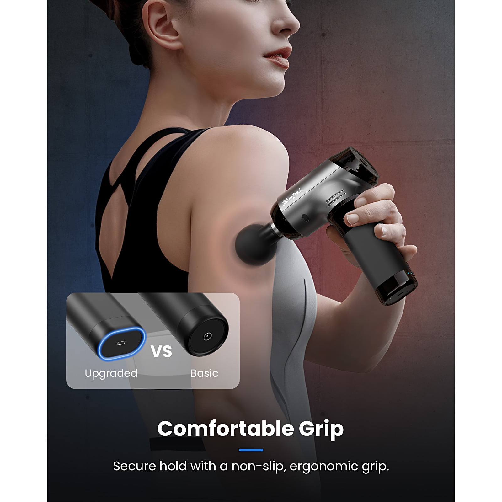 BOB AND BRAD T2 Pro Massage Gun with Heat and Cold, Deep Tissue Percussion Massager Gun, Muscle Massager, Electric Back Massagers for Professional Athletes Home Gym