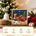 thumbnail image 6 of SeekLGT Christmas Deer DIY Kit, DIY Cloth Sewing Kit, Framed Holiday Fabric Quilt Art Craft Set, Seasonal Wall Decor Project for Adults, Kids, Beginners, 6 of 9