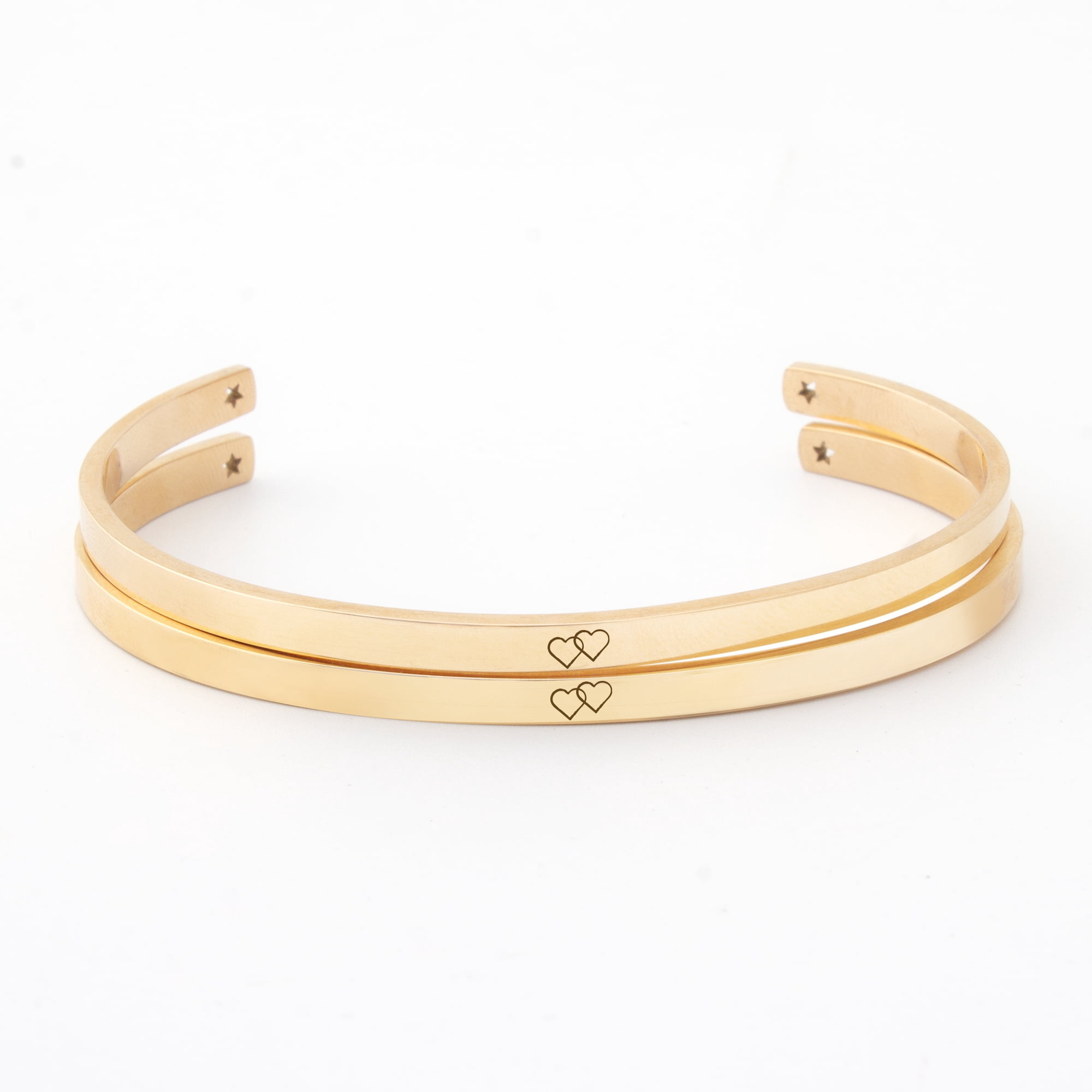 "So blessed to have you…" Rose Gold Stainless Steel Mother & Daughter Hidden Message Cuff Bracelets Match Mother's Day Gift for Mom Her Gift Set