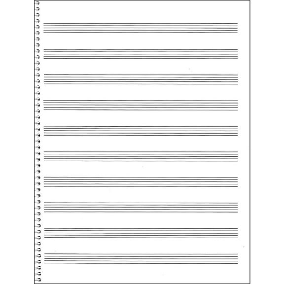 Music Sales Passantino Spiral Book #74 64 Pages, 10 Stave, 9 X 12