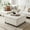 Off White, variant on Bexfil Large Square Storage Ottoman, Coffee Table Storage Ottoman, Tufted Upholstered Oversized Square Ottoman for Living Room, Grey