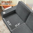 thumbnail image 3 of Muumblus 83.5" Living Room Sofa with Cup Holders, Cozy Plush Upholstered Couch, Corduroy Sofa 3-Seater, Gray, 3 of 12