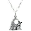 Brinley Co. Sterling Silver Giraffe Pendant, 14"