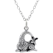 Brinley Co. Sterling Silver Giraffe Pendant, 14"