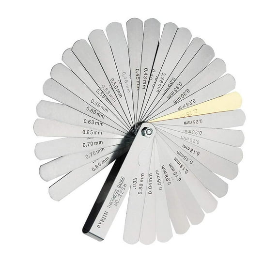 Precision Measurement Tool for Clearance & Thickness Metric/Imperial Feeler Gauge Set with 32 Blades