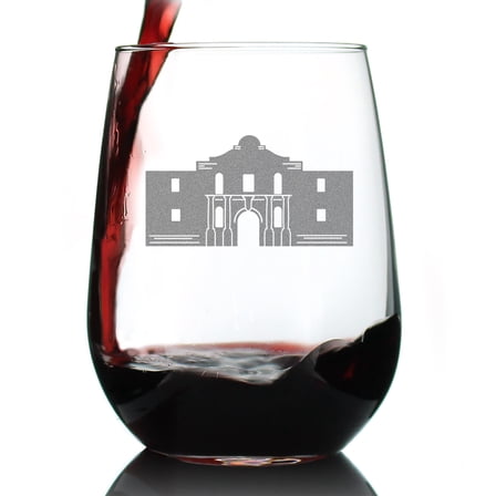 Bevvee Stemless Wine Glass 17 oz Alamo Wine Enthusiast Gifts Wine Glasses