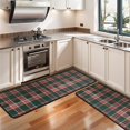 thumbnail image 3 of Kitchen Rugs Sets Of 2,Green and Red Christmas Plaid Pattern Anti Fatigue Kitchen Mat Rugs Non Slip Washable,Decorative Kitchen Floor Mats for Kitchen,Sink,Laundry,17"x47"+17"x47", 3 of 5