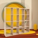 thumbnail image 3 of Casa de muñecas de madera en miniatura de estilo europeo blanco a escala 1:12, 4 capas, 16 cubos de madera, 3 of 8