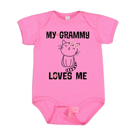 

Inktastic Grammy Loves Me Girls Kitty Gift Baby Girl Bodysuit