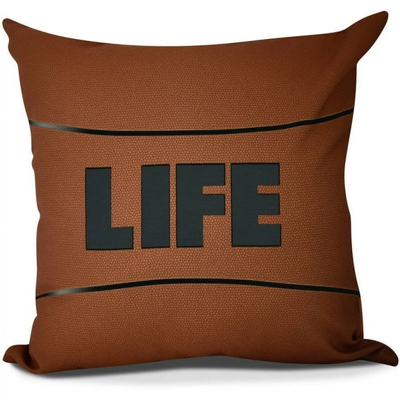 Life Word Print Pillow