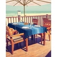 thumbnail image 2 of nqOlkjepod Blue Ombre Outdoor Tablecloth with Umbrella Hole & Zipper, Contemporary Minimalism Abstract Aesthetic Rectangle Table Cover 60x102 Inch, Dining Waterproof Table Cloth Protector for Patio, 2 of 7