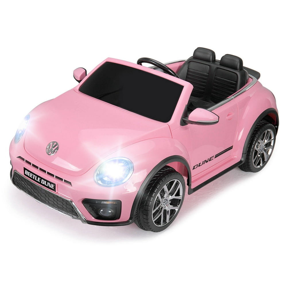 TOBBI Beetle Style Kids Electric Ride on Car with Remote Control, 12V Battery Powered Motorized