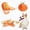 tangerine, variant on Nocciola 5-in-1 Orange Dog Enrichment Toys, 4 Orange Slices with a Peel Snuffle Mat for Treats Hunting Fun, Squeaky Hide and Seek Puzzle Dog Toy for Medium Dogs
