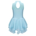 thumbnail image 2 of Alvivi Kids Girls Shiny Rhinestones Figure Ice Roller Skating Dress Sleeveless Ballet Dance Leotard Light Blue 14, 2 of 7