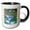 Black/White, variant on 3drose, Seven Swans A-swimming - Animal, Religious Symbolism, Twelve Days of Christmas, Swan, Christmas, 11oz Mug