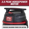 thumbnail image 5 of Hyper Tough 3 Gallon 3.5 HP Poly Wet Dry Vacuum for Home, Car, Garage & Workshop, 5 of 12