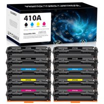 410A Toner Cartridges Compatible for HP 410A CF410A Color Laserjet Pro MFP M477fnw M477fdw M477fdn M452dn M452nw M477 M452 M377 410X CF410X Printer Ink, Pack-10