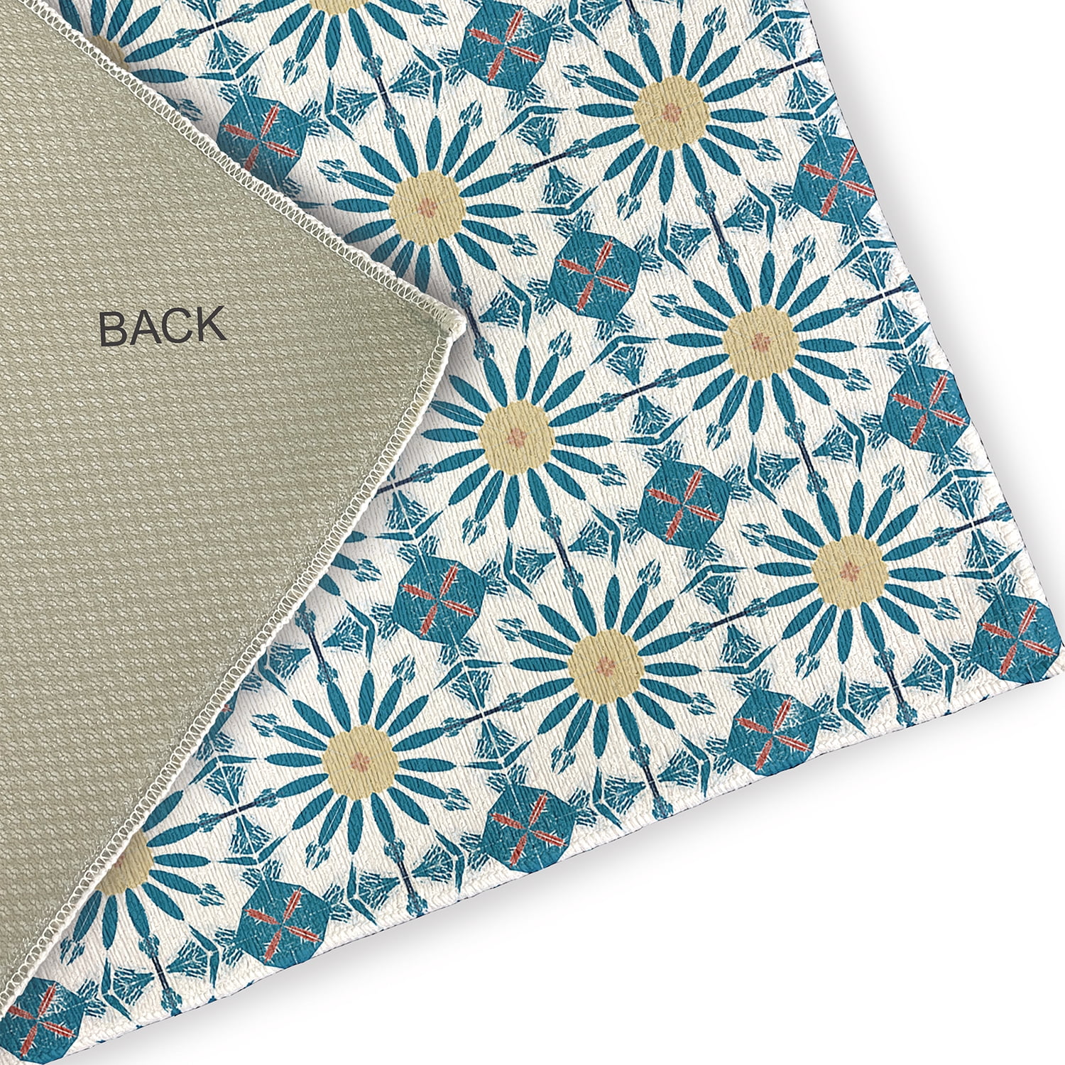 Simply Daisy 18" x 30" Unreal Teal Chaney Indoor/outdoor Rug