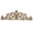 Scroll-Gold, variant on Sungmor Antique Cast Iron Wall Decor, Decorative Ornate Dual Scroll Symmetrical Design Metal Plaque for Home, Farmhouse Decor - Antique White Finish