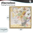 thumbnail image 4 of Stupell Industries Shabby Chic Floral Inspirations Grateful Heart Gold Floating Frame Canvas Art, 25 x 25, by Suzanne Nicoll, 4 of 8