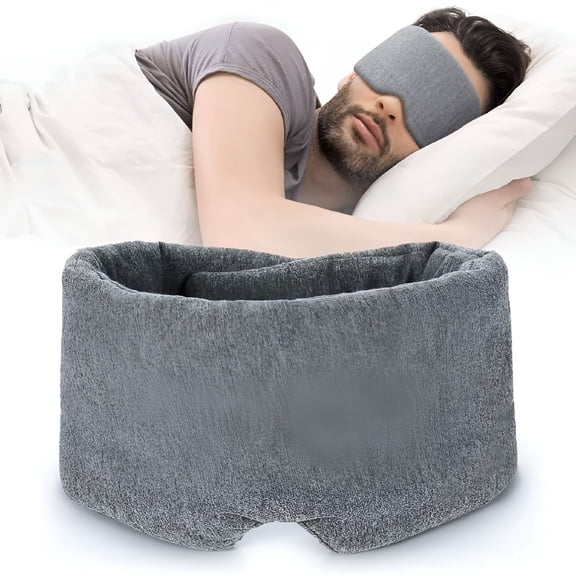 XIRQI 100% Cotton Sleep Mask Blackout-Comfortable & Breathable Eye Mask for Sleeping Adjustable Blinder Blindfold for Airplane-Best Night Companion Eyeshade for Women Men Kid