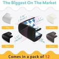 thumbnail image 3 of SUSWIM 12 Pack Table Corner Protectors for Furniture Baby Safety Proofing Corner Guards ， Safety Corners and Edge Protectors for Cabinets, Tables, Drawers, 3 of 6