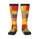 thumbnail image 1 of Fotbe Colorful Plastic Blocks Pattern Calcetas Divertidas Estampadas para Hombre y Mujer, Calcetas de Algodón hasta la Rodilla para Caminar, Correr, Enfermería y Embarazo, 1 of 6