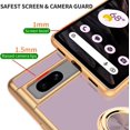 thumbnail image 3 of Compatible for Google Pixel 7a Case with Ring Holder Kickstand [with Magnetic] Soft TPU Shockproof Electroplated Protective Phone Case for Pixel 7a - Purple, 3 of 6