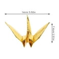 thumbnail image 6 of OUNONA 30Pcs Plated Gold Origami Crane Ornaments Handmade Paper Cranes for Wedding Decoration, 6 of 6