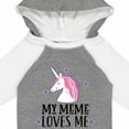 thumbnail image 4 of Inktastic My Meme Loves Me Girl Unicorn Girls Long Sleeve Baby Bodysuit, 4 of 5