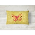 thumbnail image 2 of Carolines Treasures 8857PW1216 Butterfly on Yellow Canvas Fabric Decorative Pillow, 12H x16W, multicolor, 2 of 3