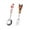 B, variant on Spoons and Forks Set, Christmas Spoon Christmas Dessert Spoon Fork Stainless Steel Tableware Set Cute Doll with Hand Gift