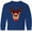 Royal Blue, variant on Inktastic Cute Girl Reindeer with Buffalo Plaid Bow Long Sleeve Youth T-Shirt