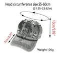 thumbnail image 3 of Helii Unisex Distressed Denim Baseball Cap Vintage Washed Dad Hat Low Profile Unstructured Ripped Cotton Cap Adjustable Metal Buckle Curved Brim Hat Dark Blue,One Size, 3 of 4