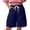 Dark Blue, variant on Girls Casual Shorts Stretch Elastic Waist Lightweight Shorts Loose Comfortable Summer Clothing Army Green 13-14 Years