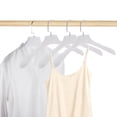 thumbnail image 2 of Unique Bargains 4 Pcs Percha de Armario Ahorra Espacio Gancho Plano Percha de Prenda Blanca, 2 of 5