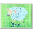 thumbnail image 1 of The Kids Room by Stupell Baa Sheep on Green Plaid Background Rectangle Wall Plaque, 1 of 3
