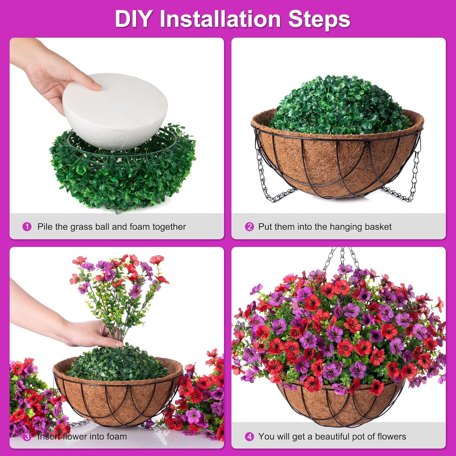 Simulation English Ivy Plant Vine Hanging Basket Home Veranda Decorative Artificial Silk Morning