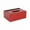 Red, variant on Mauxuk Premium Leather Remote Control & Tissue Box Organizer - Multifunctional Storage Box for Living Room, Office, Bedroom (9.45x6.69x3.74 in)