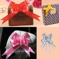 thumbnail image 4 of Amaiiu 10 Pieces Bow Pull Decor Multi-colors Festive Packing DIY Crafts Lightweight Plastic Hand-Pulled Flower Christmas Holiday Gold Light Blue, 4 of 7