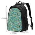 thumbnail image 5 of Wukai Mushrooms and Flowers Travel Laptop Backpack: Business Water-Resistant Bag with USB Charging Port, Ideal College Backpack for Men & Women, 5 of 6