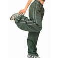 thumbnail image 3 of Womens Parachute Pants Wide Leg Baggy Pants Y2K Elastic Waist Jogger Sweatpants Track Pants Streetwear  Green L, 3 of 8