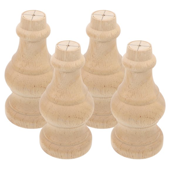 HONITANO 4Pcs Vintage Leg Risers for Home Decoration and DIY Projects 12.0X5.8X5.8in