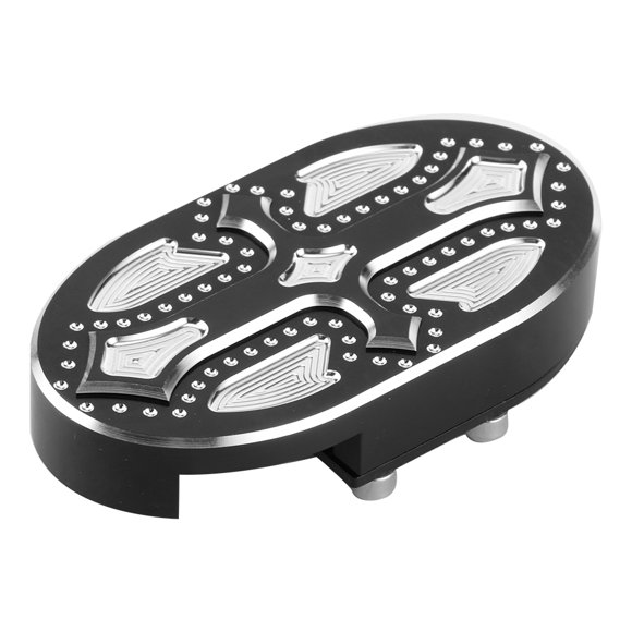 Brake Pedal Cover Brake Pedal Aluminum Brake Pedal Pad Brake Pedal Cover Replacement Aluminum Brake Pedal Pad Cover Silver Black Cross Style Fit For XL883 XL1200 1999-2013