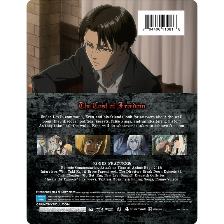 Attack on Titan: Season Complete Steelbook (Blu-ray) Crunchyroll