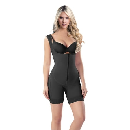 

8034 Front Zipper Mid Thigh Brief Girdle